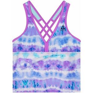 Gerry Girls Tankini Swimsuit bathing suit top only blue purple tiedye tank 10-12